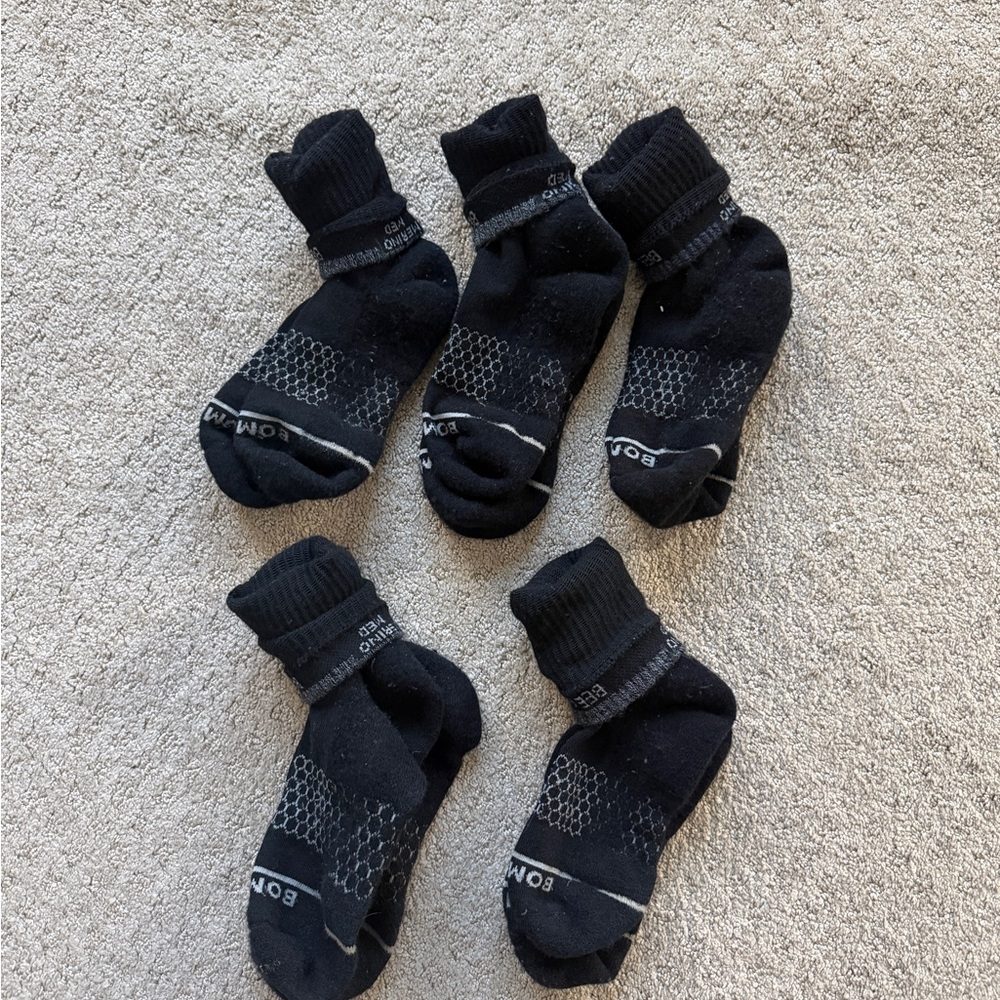 Bombas Men’s Merino Wool Blend Calf Socks Size M (5-Pack)